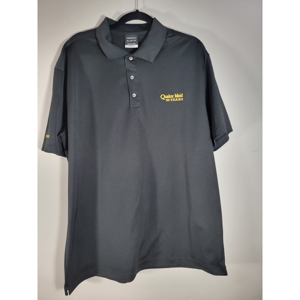Quaker Maid Men's Nike Golf Polo Shirt Black XL BAC 2010